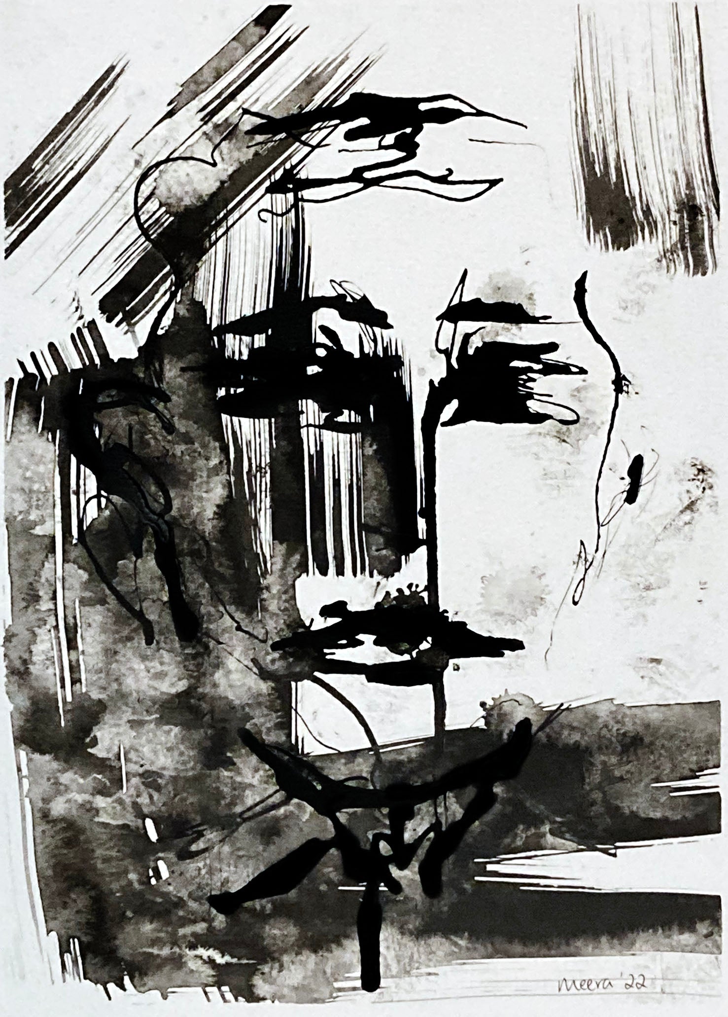 Automatisum Drawing Automatism: Face – Meera Alul Art