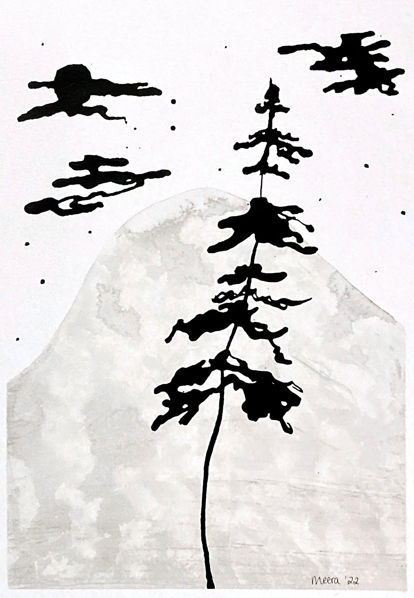 Automatism: Tree & Mountain