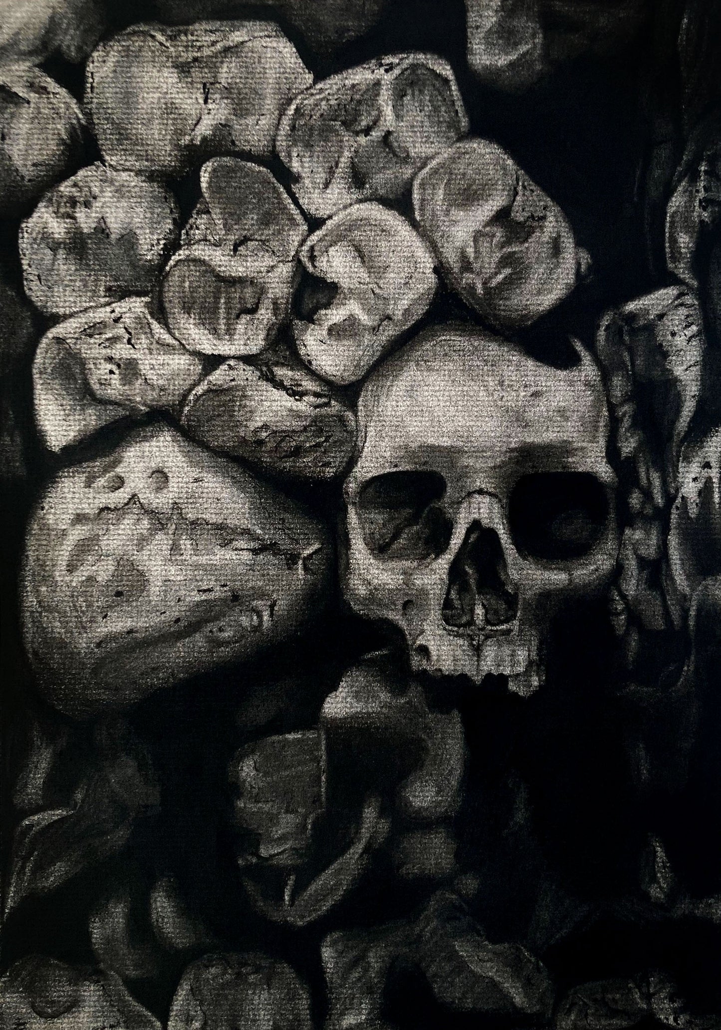 Catacombs of Paris - A Quiet Corner Print